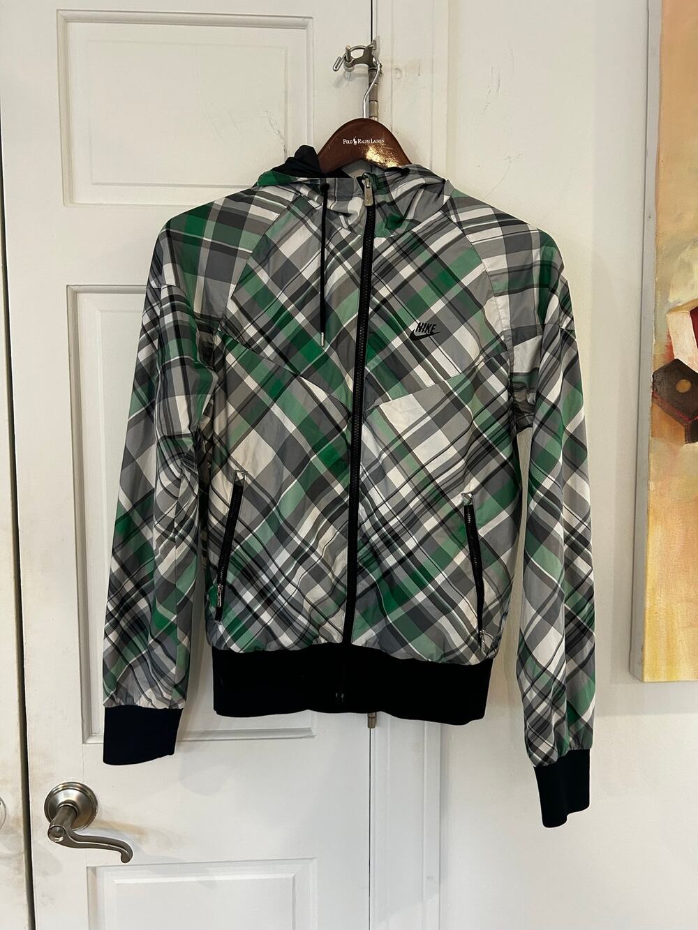 EVUC Vintage Nike Tartan Plaid Windbreaker Small